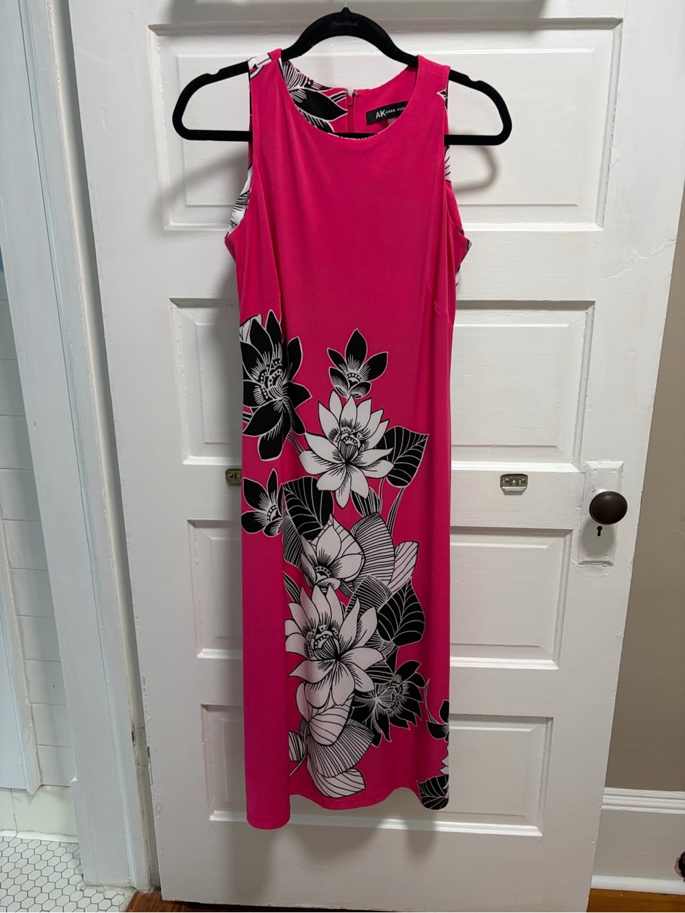 Anne Klein Pink Floral Sleeveless Dress